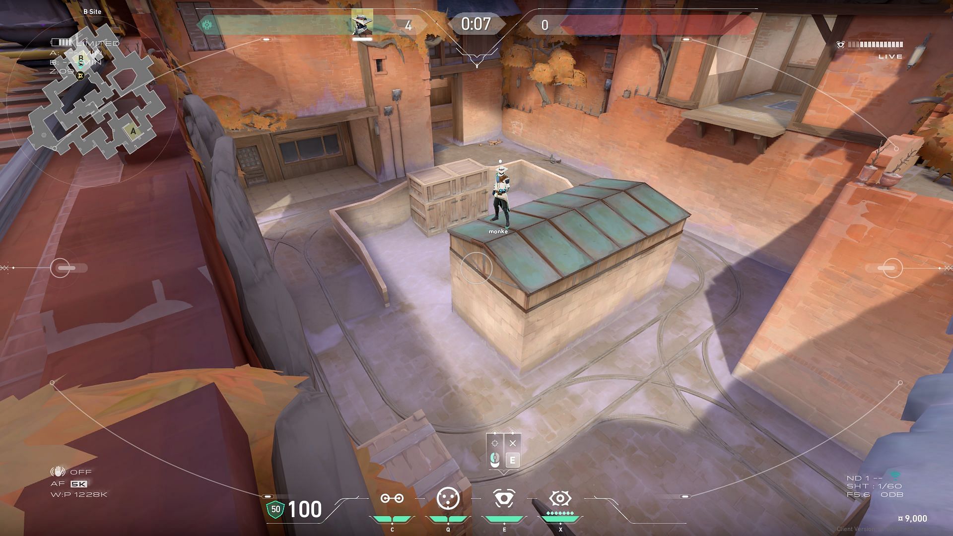What B-Site top camera position option 1 sees (Image via Riot Games)